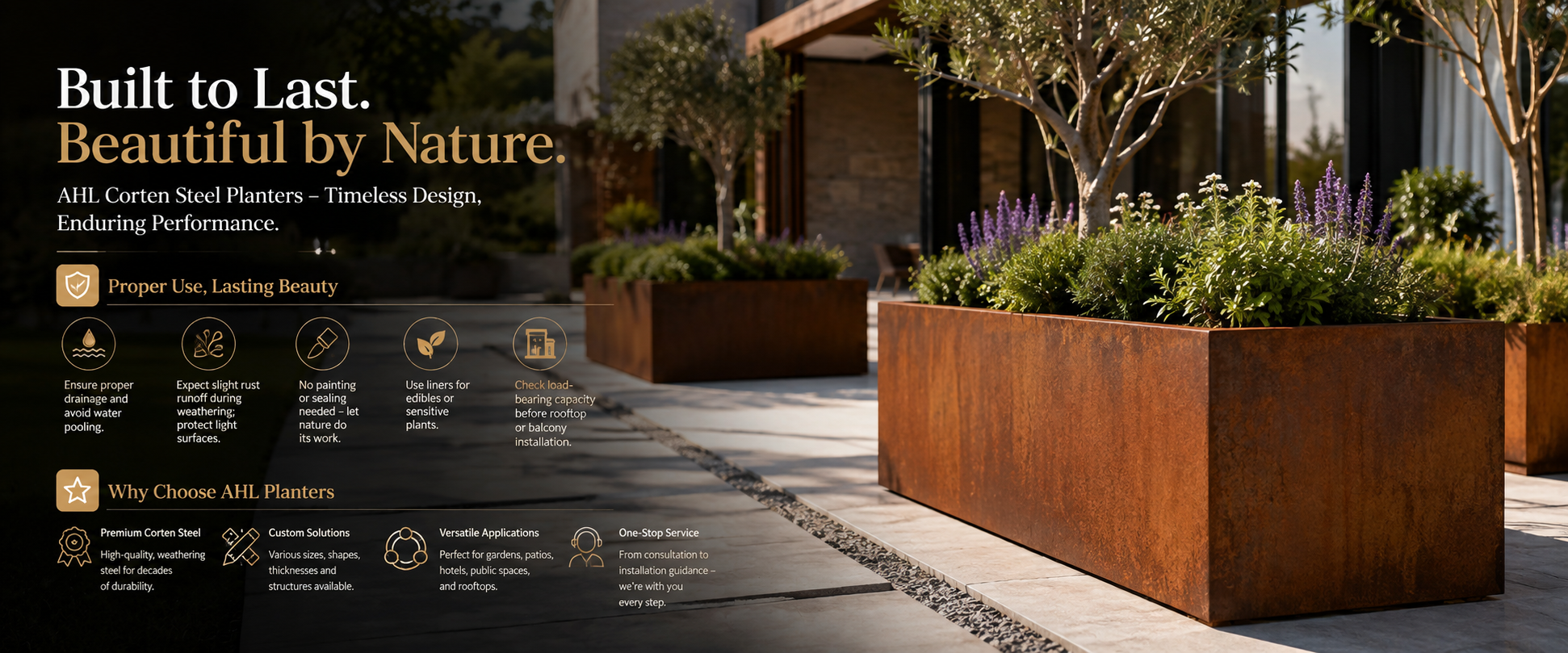 Precautions for Proper Use of Corten Steel Planters